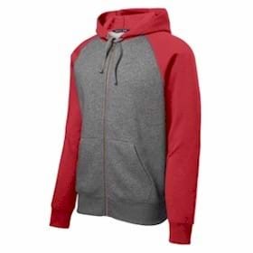 Sport-Tek Raglan Colorblock Hooded Fleece Jacket